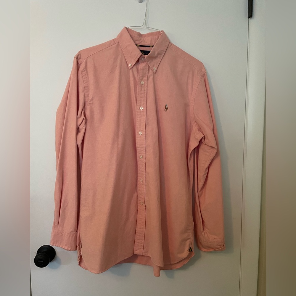 Ralph Lauren men’s long sleeve oxford dress shirt, SZ L. GUC.